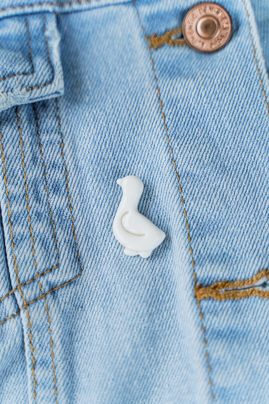 broszki Porcelanowa broszka GĄSKA