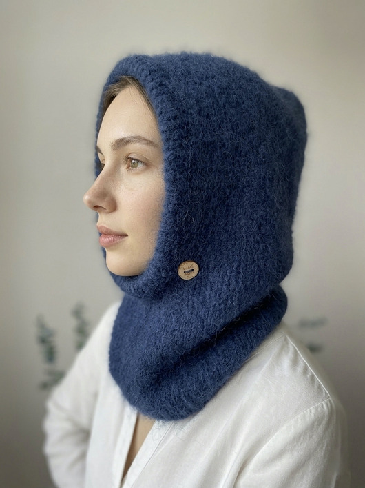 czapki damskie Delikatna balaclava kominiarka kaptur czapka alpaka merino ręczna robota