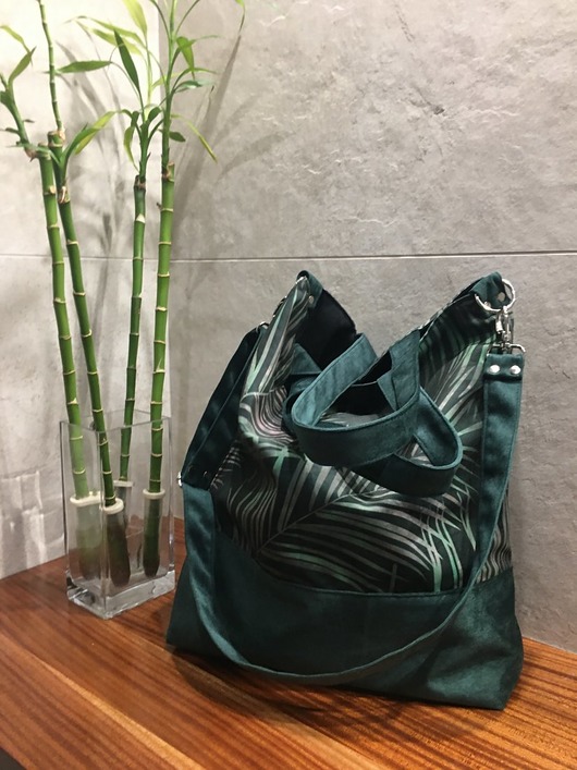 torby na ramię Torba hobo XXL - liście palmy