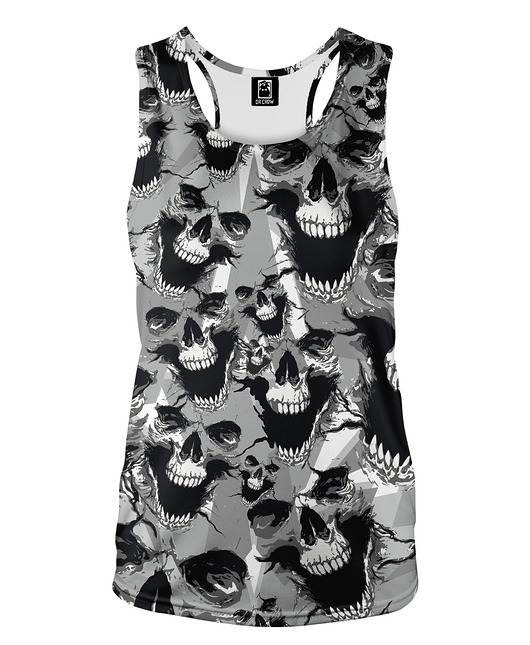 topy damskie DR.CROW Bokserka Damska Skulls Black