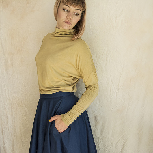 bluzka goshko basic slim złota golf GOSHKO
