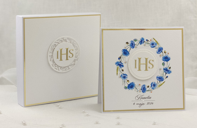 kartki na komunię Kartka na komunię z pudełkiem i kopertą, 38