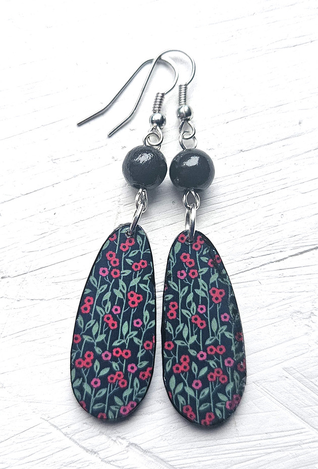 kolczyki drewniane Co mi w duszy gra