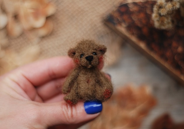 misie i maskotki Miś Miniaturka- Beżowy