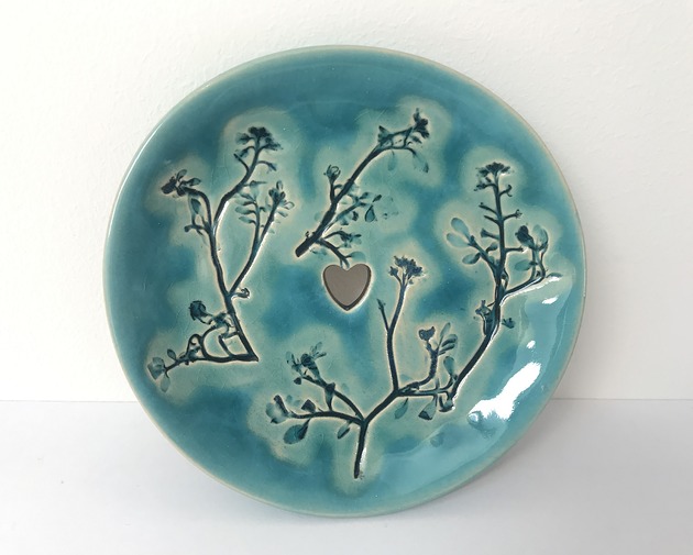 mydelniczki Roślinna mydelniczka ceramiczna