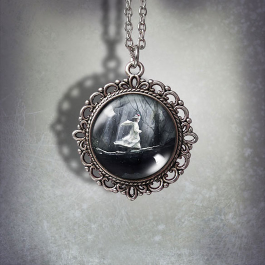 wisiory Medalion - Magiczny las - romantyczny