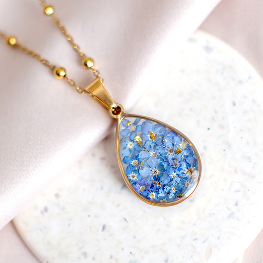 wisiory Wisiorek z niezapominajkami