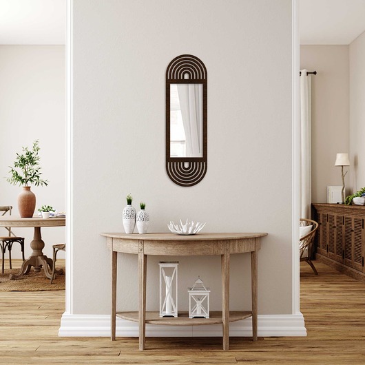 Ozdoby na ścianę Lustro Łuki 2 prostokąt 70x25cm