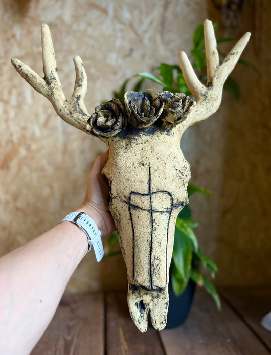 figurki i rzeźby Rzeźba ceramiczna - dekoracja ścienna