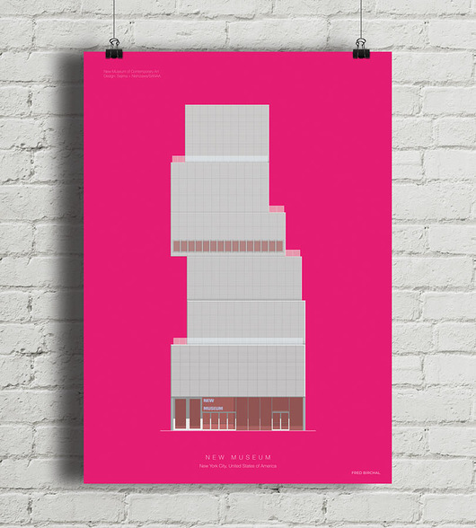 New Museum New York - plakat giclee art minimalmill