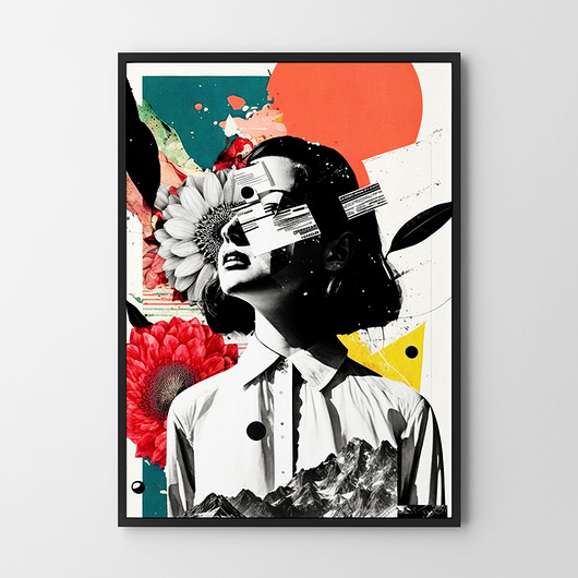 plakaty Plakat Kolaż dziewczyna kolor