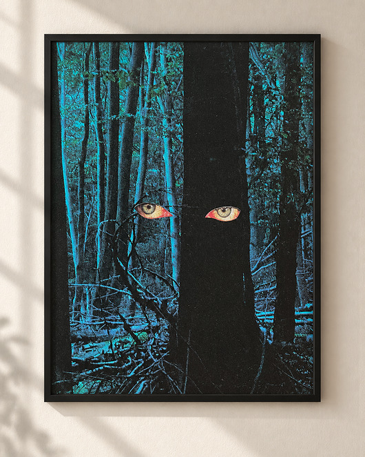plakaty Plakat Obecność - surrealistyczny kolaż