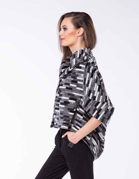 Płaszcz wełniany żakiet Jasmin Look 718 czarny Look made with Love
