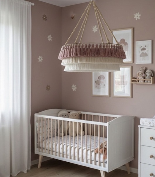 lampy do pokoju dziecka Lampa do pokoju dziecięcego koraliki, chwosty