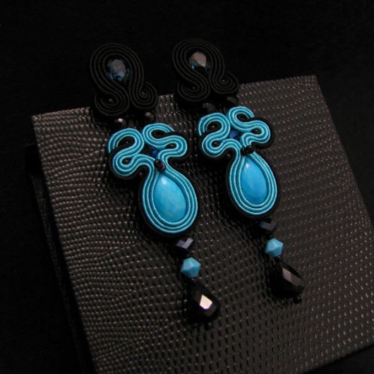 Krople turkusu - sensuell soutache PiLLow Design