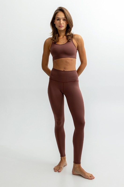 legginsy Legginsy z wysokim stanem icon, LUMEA - Mocha Brown