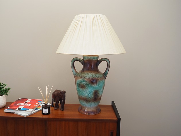 lampy stołowe Lampa ceramiczna, duński design, lata 70, produkcja: Dania