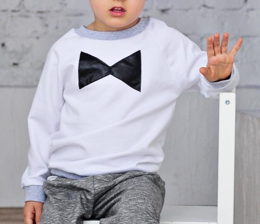 Bluza biała z muchą Mizerki Kids