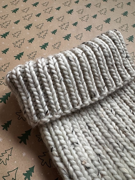 szale damskie Gruby komin wełniany - tweed