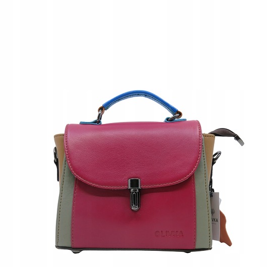 torby na ramię Torebka damska do ręki elegancka skórzana, pasek, handmade upcycling OLIVKA