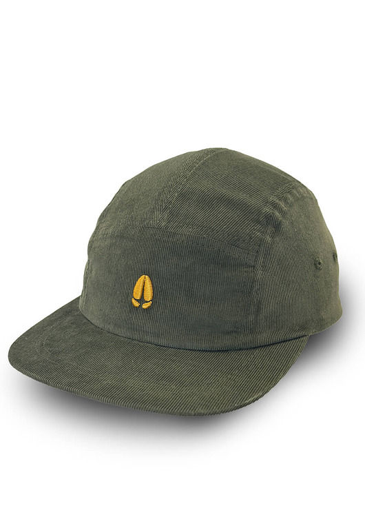 czapki i kapelusze męskie AGAMA 5 panel cap - oliwkowa bawełniana czapka z daszkiem