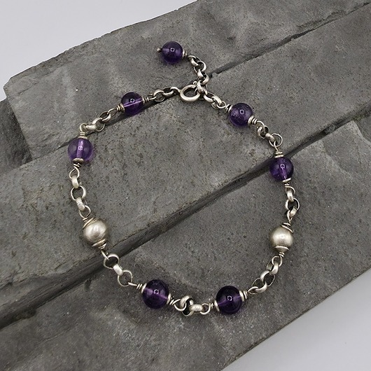 bransoletki z kamieni naturalnych Ametyst - bransoletka