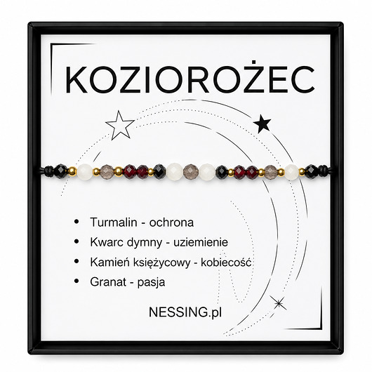 bransoletki z kamieni naturalnych KOZIOROŻEC bransoletka zodiakalna
