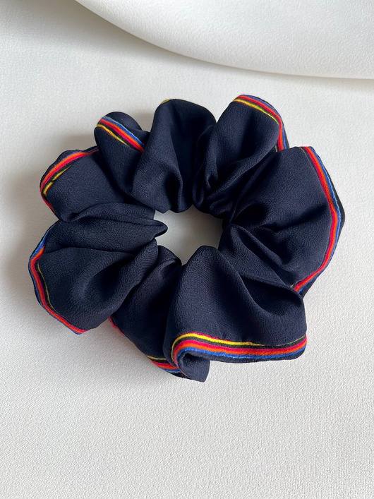 gumki do włosów Jedwabna gumka do włosów Navy Blue Chic