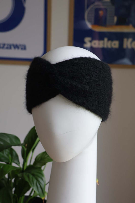 opaski do włosów Opaska handmade z alpaki i moheru