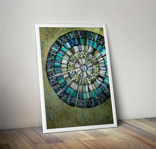 grafiki i ilustracje Mandala w turkusie - plakat B2