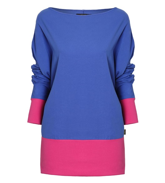 Bluzka oversize BAT sapphire & pink odCZAPY