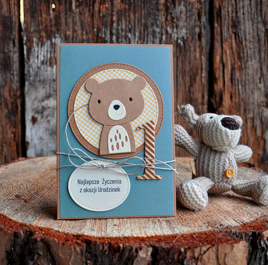 kartki scrapbooking Kartka na roczek