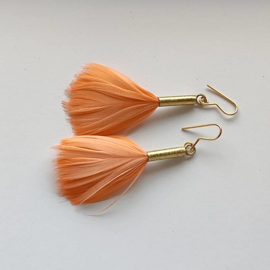 kolczyki z piórami PIÓRKO kolczyki