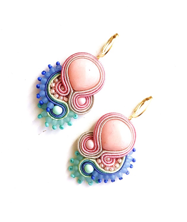 kolczyki soutache Sutaszowe kolczyki CURACAO