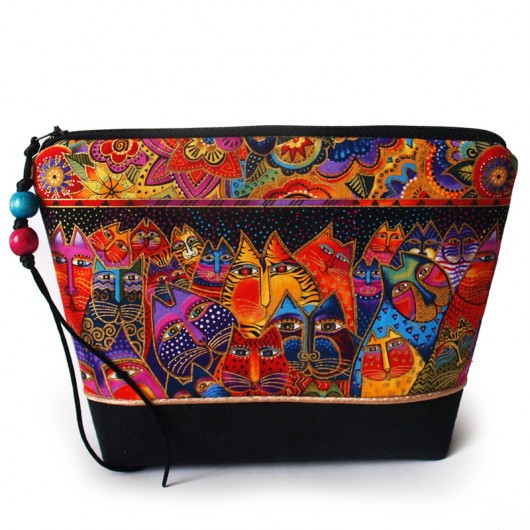 kosmetyczka - złocone koty Laurel Burch - L MOONAXA