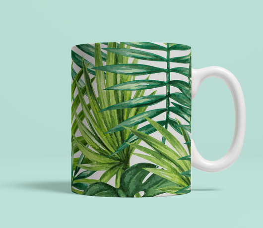 Kubek ceramiczny Palm Leaves III MIA home