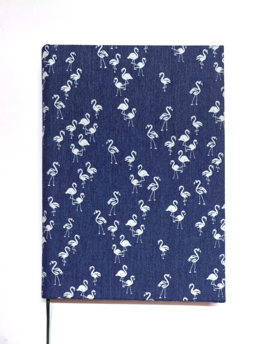 notatniki i albumy Notes Jeans we flamingi 17x24 ekru 280 stron