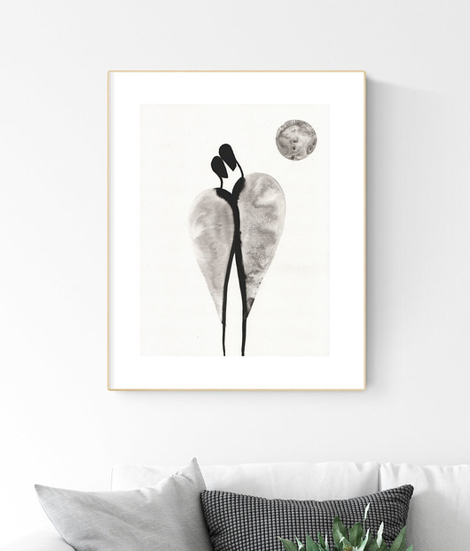 grafika 30X40 cm wykonana ręcznie MiniMalArt