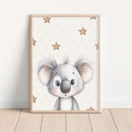 obrazy i plakaty do pokoju dziecięcego Plakat Koala - Plakaty Na Ścianę Dla Dzieci