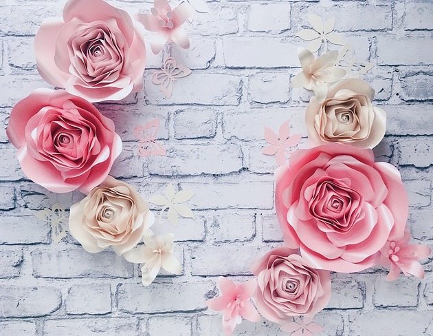 naklejki ścienne do pokoju dziecka Kwiaty na ścianę - kompozycja do pokoju dziecka