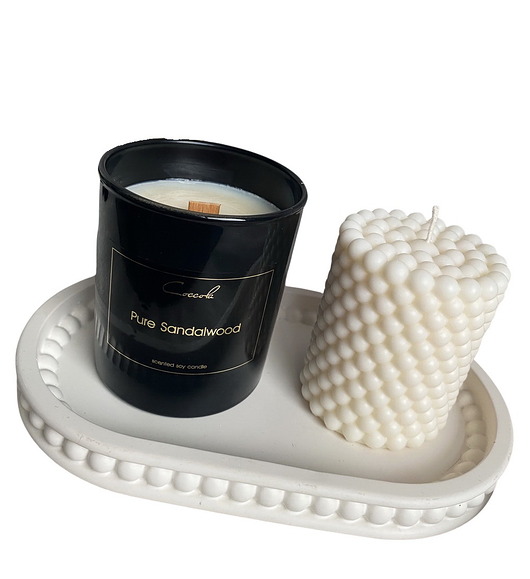 świeczniki i świece Zestaw prezentowy świece ekologiczne sojowe dekoracyjne "Classic Beauty"