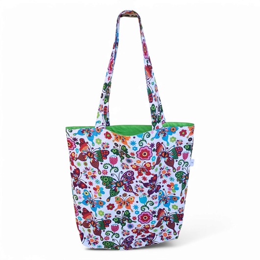 torby na zakupy Torba na zakupy shopperka eko siatka torba na ramię shopper motylki folk