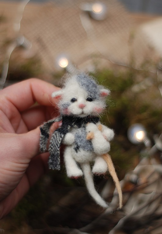 misie i maskotki Kot Miniaturka