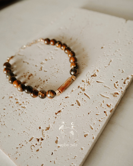 bransoletki z kamieni naturalnych Bransoletka Czekoladowa