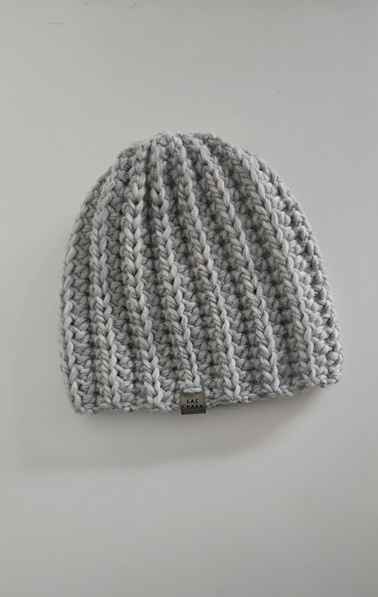 czapki damskie Szara Czapka wełniana