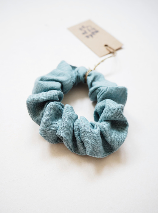 gumki do włosów 100% len, scrunchie