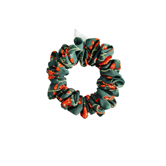 gumki do włosów Scrunchie do włosów, gumka do włosów z wiskozy Zielona jesień MIDI