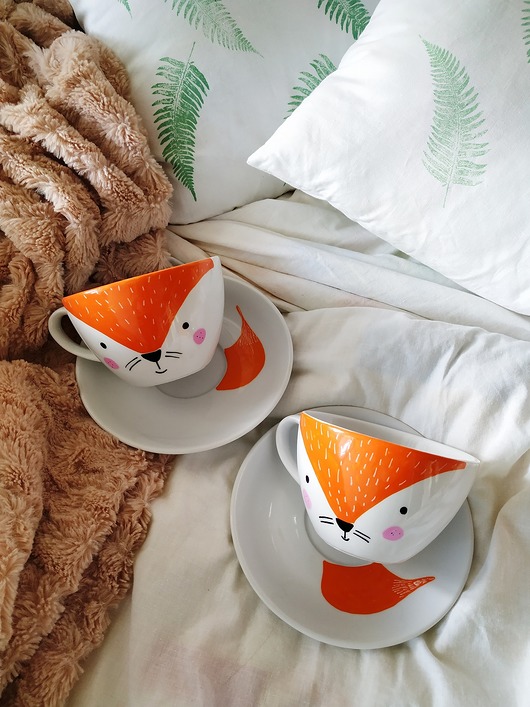 Filiżanka rudy lis / z lisem MUKI design