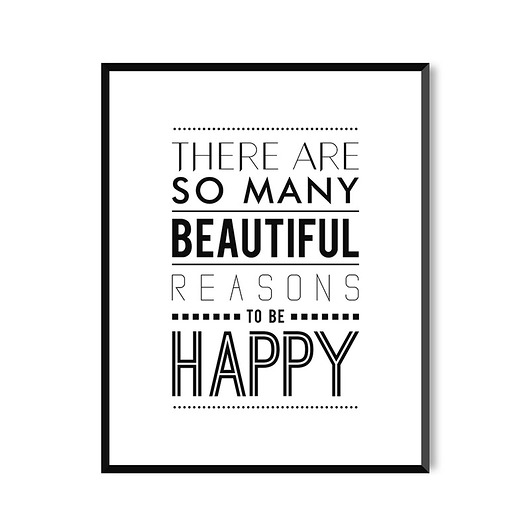 Plakat - Be Happy 30x40 lemonducky