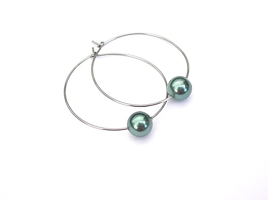 Alloys Collection /pearls/ sea green - kolczyki KiKa pracownia